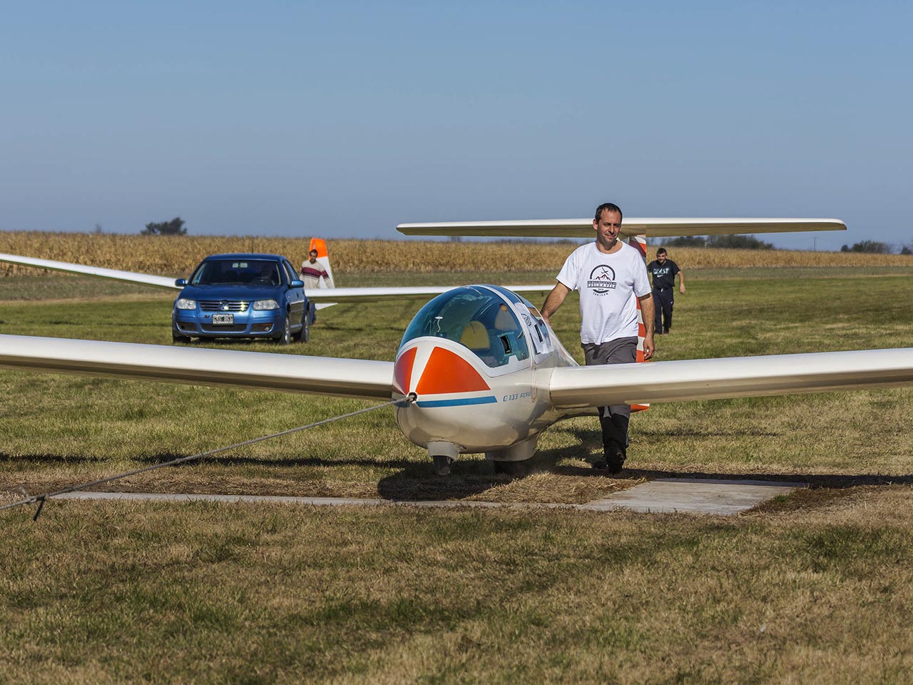Examen de alumnos en el Aeroclub Oliva